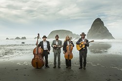 CELLO OUT:  Cello-driven bluegrass act the Sweetwater String Band, plays Oct. 1 at Frog and Peach. - PHOTO COURTESY OF THE SWEETWATER STRING BAND