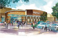 GREEN LIGHT:  This is architectural rendering reveals the proposed Walmart Neighborhood Market on El Camino Real and Del Rio Road in Atascadero. - IMAGE COURTESY OF THE CITY OF ATASCADERO