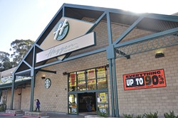 CLOSED FOR THE HOLIDAYS:  The Johnson Avenue Haggen store in San Luis Obispo advertises an up-to-90-percent-off sale before they closed their doors. Six Haggen stores in San Luis Obispo County have closed and gone up for sale, leading to approximately 400 layoffs. - PHOTO BY JONO KINKADE