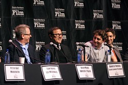 INDUSTRY INSIDERS :  Directors Tom Hooper (Les Miserables), Rich Moore (Wreck-It Ralph), David O. Russell (Silver Linings Playbook), Benh Zeitlin (Beasts of the Southern Wild), Malik Bendjelloul (Searching for Sugarman), and Mark Andrews (Brave) discussed their approach to the craft. - PHOTO COURTESY OF SBIFF