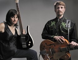 HERE, KITTY :  Bassist Lissy Abraham and guitarist Matthew White are the Ballistic Cats Duo, performing at Sculpterra Winery at the Songwriters at Play Showcase on Dec. 23. - PHOTO COURTESY OF BALLISTIC CATS DUO
