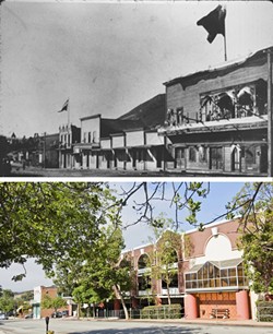 BEFORE, AFTER:  Many of the former buildings that comprised San Luis Obispo&rsquo;s historic Chinatown have since been replaced by parking structures. - TOP, COURTESY OF LAKE COUNTY ARCHAEOLOGY; BOTTOM, TOM FALCONER