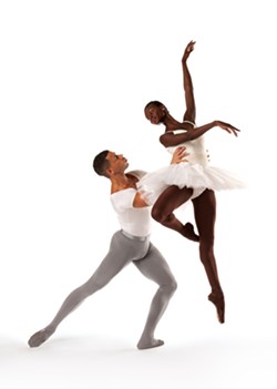 YOU LIFT ME UP:  Taurean Green and Ashley Murphy (pictured) will perform in Dance Theatre of Harlem&rsquo;s touring showcase of neoclassical ballet. A groundbreaking company since the late &rsquo;60s, Dance Theatre returned last year after an eight-year hiatus. - PHOTO BY RACHEL NEVILLE