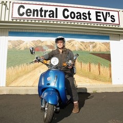GREEN TO GO :  Central Coast EVs owner Zelma Fishman is proud of the new electric vehicle emporium in SLO. - PHOTO BY STEVE E. MILLER