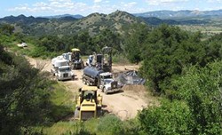 OLD MESS :  California Department of Conservation spent $320,000 cleaning up derelict drilling equipment left by Deuel Petroleum in Huasna Valley. - PHOTO COURTESY OF DOGGR