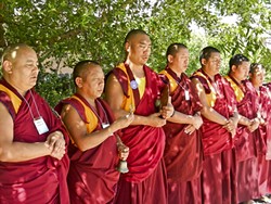 FREE BLESSINGS!:  The Gomang Monks, pictured, will offer a puja, or blessing, on homes, businesses, creative projects, and people in need. - PHOTO COURTESY OF ANET CARLIN