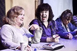 BINGO! :  Margie (Patty Thayer, left) and Jean (Elaine Fourier, right) chew the fat during one of their routine bingo gatherings. - PHOTO COURTESY OF JAMIE FOSTER PHOTOGRAPHY