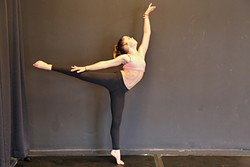 ON POINT :  Alexandra Lund, or Sparkles, as she&rsquo;s known online, works on perfecting her dance technique at her home studio in Arroyo Grande. - PHOTO BY DYLAN HONEA-BAUMANN