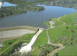 DAM ISSUE :  Lake Nacimiento and its pipeline are pieces of a battle brewing over potential water rate hikes in San Luis Obispo. One man mounted a mass mailing campaign in opposition to proposed rising utility fees, up for a city council vote on June 19. - PHOTO COURTESY OF SAN LUIS OBISPO COUNTY PUBLIC WORKS