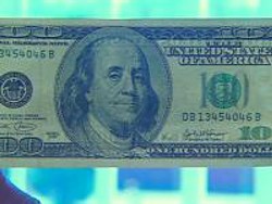 Forgers bleach a $5 bill and then print a $100 bill onto it, like this one found in a similar case in the Midwest. - PHOTO COURTESY OF WNDU TV NEWS CENTER