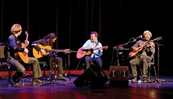 THE POWER OF FOUR :  Brian Gore, D'Gary, Clive Carroll, and Miguel de la Bastide will share the stage to perform mostly original music as the International Guitar Festival playing Feb. 6 at the Cohan Center. - PHOTO COURTESY OF INTERNATIONAL GUITAR NIGHT