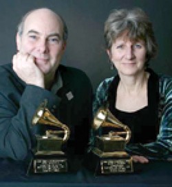 GRAM-A-RAMA! :  Grammy Award winners Eric Tingstad and Nancy Rumbel play Coalesce Bookstore on April 20 and Castoro Cellars on April 21. - PHOTO COURTESY OF TINGSTAD & RUMBEL