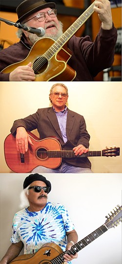 TAKOMA THREE!:  Three of Takoma Records&rsquo; best fingerstyle guitarists&mdash;(from top) Peter Lang, Rick Ruskin, and Toulouse Engelhardt&mdash;play March 18 at Steynberg Gallery. - PHOTOS COURTESY OF PETER LANG, RICK RUSKIN, AND TOULOUSE ENGELHARDT