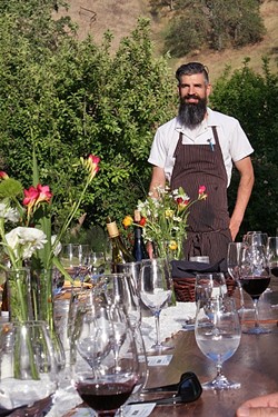 WORK WITH NATURE:  During Thomas Hill Organics&rsquo; first Table to Farm Dinner held in late April, Executive Chef Tim Veatch worked with the spring bounty provided by Windrose Farm in Paso Robles. - PHOTO BY HAYLEY THOMAS