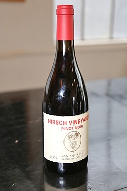 ONE CRAZY VINTAGE :  Darren Delmore used an online wine auction website to find the rare 2007 Hirsch Vineyard pinot noir that changed his life forever. Like his experiences at the Sonoma coast winery, it is rich, tart, and very complicated. - PHOTO BY DYLAN HONEA-BAUMANN