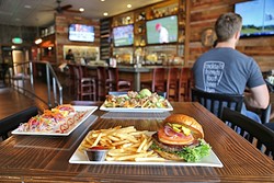 ATOWN PROUD:  Street Side Ale House offers up juicy beef burgers topped with smoked gouda cheese; snapper fish tacos with crunchy pickled veggies; and cheesy carnitas tacos crowned with creamy guacamole. - PHOTO BY DYLAN HONEA-BAUMANN