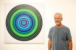 HYPNOTIC:  Don Suggs&rsquo; captivating circle pieces, like Abyss Pool, pull their colors from hues found in the landscape. - PHOTO COURTESY OF CUESTA COLLEGE