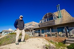 RESIDENT ACTIVIST:  Larry Bross, whose backyard is the Oceano Dunes state park, doesn&rsquo;t want people driving on the strip of beach that runs behind his neighborhood in Oceano. - PHOTO BY JAYSON MELLOM