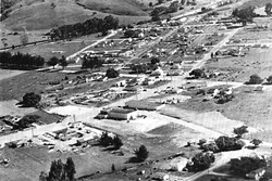 1947:  An aerial shot of the site of the Sunset Drive-In. SLO&rsquo;s drive-in opened in 1950. - PHOTO COURTESY OF LARRY RODKEY
