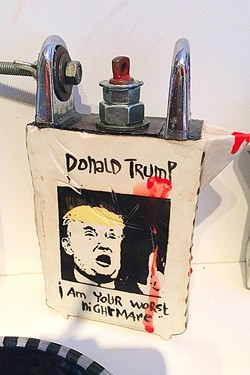 CRACKPOT:  A "despot" depicting Donald Trump by Jan Dungan. - PHOTO BY RYAH COOLEY