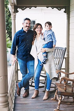 MEET THE HERD:  Larder Meat Co. Owners Jensen and Grace Lorenzen with their 3-year-old son, August. The San Luis Obispo couple is on a mission to bring local meats&mdash;chicken, beef, and pork&mdash;to your doorstep every month with two sizes of Larder Meat Co. boxes to choose from. - PHOTO COURTESY OF JEN OLSON
