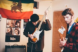 WIZARDING WORLD:  SLO&rsquo;s own Pancho and the Wizards fuse garage, blues, and psychedelic vibes to create a cosmic cacophony. Pictured from left, guitarist and vocalist Tristan &ldquo;Pancho&rdquo; Cole Wildey and bassist Quentin Karamitsos. - PHOTO COURTESY OF RUBY VILLALOBOS