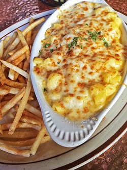 BLACK SHEEP BAR AND GRILL:  Sometimes your first love is the one. This proved to be the case for us and Black Sheep Bar and Grill&rsquo;s pub mac &rsquo;n&rsquo; cheese. - PHOTO BY RYAH COOLEY