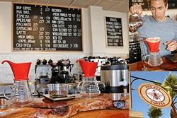 CRAFT BUZZ :  Pour over coffee isn&rsquo;t a common sell in Grover Beach, but thanks to Red Bee Coffee, you can now enjoy an expertly brewed cup just a few blocks from the beach. - PHOTOS BY HAYLEY THOMAS CAIN
