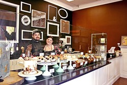 THE TASTY BUNCH:  Lalo and Jamie Tejeda of Lickity Split Bakery in Grover Beach celebrated one year in business with a French-forward menu makeover and new name, Pardon My French Bakery. - PHOTO BY HAYLEY THOMAS CAIN