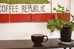 A BEE GETS ITS WINGS:  Red Bee Coffee, Grover Beach&rsquo;s first third-wave coffee shop, exclusively pours SoCal Klatch coffee, which is both accessible and artful. - PHOTO BY HAYLEY THOMAS CAIN