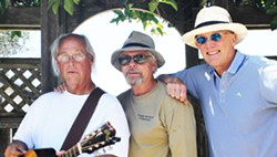 PET SOUNDS Vintage pop, rock, and blues act Mitchell Street (left to right John Letham, Hans Langfeldt, and Paul Pickering) play the Greener Pastures Farm Sanctuary fundraiser on Sept. 23 in SLO's Oddfellows Hall. - PHOTO COURTESY OF MITCHELL STREET