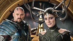 THE EVILEST Skurge (Karl Urban) reluctantly joins Hela (Cate Blanchett), the Goddess of Death, in her evil plan to destroy Asgard. - PHOTO COURTESY OF MARVEL ENTERTAINMENT