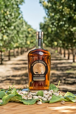 NO REST FOR THE WICKED Farm-to-bottle booze isn't just the stuff of dreams&mdash;it's available from Wicked Harvest, owned by Morro Bay residents Jim and Gloria Zion. The couple creates this unique pistachio-infused bourbon whiskey using nuts from their own California Valley fields. The spirit is aged in merlot barrels and distilled in Kentucky. - PHOTO COURTESY OF WICKED HARVEST