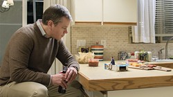 GET SMALL In Downsizing, Paul (Matt Damon, left) tries to get more out of life by being shrunk down to just five inches tall. - PHOTO COURTESY OF PARAMOUNT PICTURES
