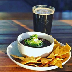LOCAL SNACK ATTACK Spicy three bean chili served hot at 7Sisters Brewing Company satisfies on chilly January nights. You'll also want to try their extensive grilled cheese selection, which ranges from a simple kids version to one featuring ciabatta and pancetta. As always, all ingredients are sourced locally from in and around SLO County. - PHOTO COURTESY OF 7SISTERS BREWING CO.