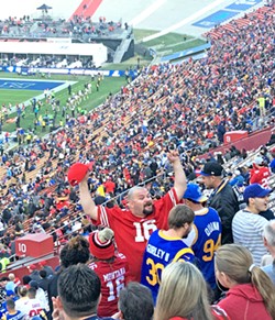 Spending New Year's Eve at the LA Coliseum for the 49ers vs. Rams game, Get Out, San Luis Obispo