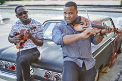 CLASSICAL BOOM! Black Violin, a hip-hop and classical mash-up duo, brings their virtuosic musicianship and socially conscious message to the PAC in SLO on Feb. 17. - PHOTO COURTESY OF COLIN BRENNAN