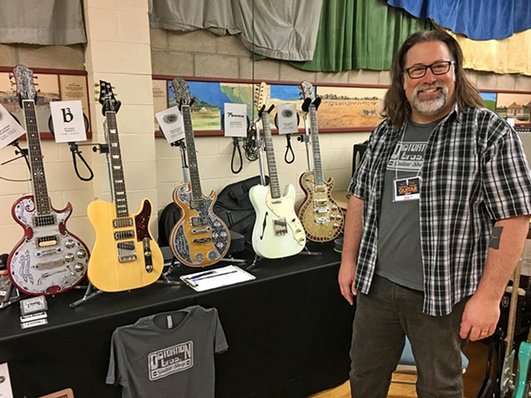 CALLING ALL SHREDDERS Mickey Kappes of Distortion Brothers Guitars is one of several vendors who will be on hand at the sixth annual Central Coast Guitar Show on April 21, at the SLO Vets Hall. - PHOTO COURTESY OF THE CENTRAL COAST GUITAR SHOW