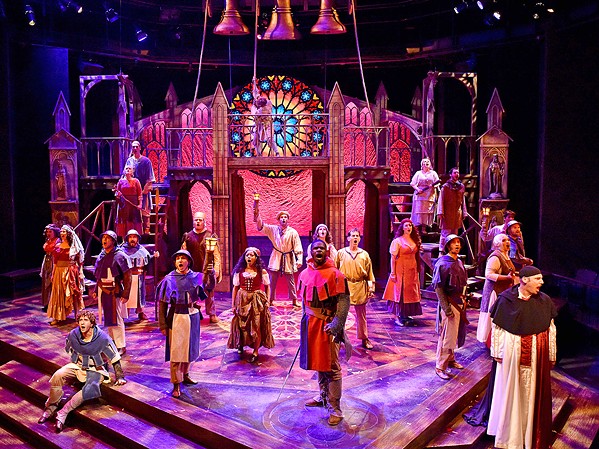 QUASIMO-DON'T MISS THIS PRODUCTION Pacific Conservatory Theatre (PCPA) brings The Hunchback of Notre Dame to the stage in its latest production. The play is based on the animated Disney musical of the same name as well as the original Victor Hugo novel. - PHOTO COURTESY OF LUIS ESCOBAR REFLECTIONS PHOTOGRAPHY STUDIO