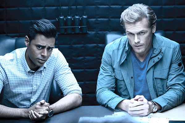 GOOD GUY, BAD GUY? CIA agent Duffer (Hasan Minhaj) and MI6 agent Sebastian (Sam Heughan) are supposed to be collaborating, but are they? - PHOTO COURTESY OF LIONSGATE
