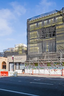 DOWNTOWN TERRACE The four-story, 64-room hotel, restaurant, retail, and residential space on Garden and Marsh streets in downtown San Luis Obispo was approved in 2014, started construction in 2015, and is nearing completion. - PHOTO BY JAYSON MELLOM