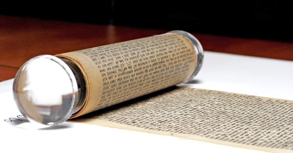 THE SACRED SCROLL Jack Kerouac's 120-foot-long typed manuscript of On the Road will be on display in the SLO Library for two months, beginning on Sept. 21. - PHOTO COURTESY OF JIM IRSAY