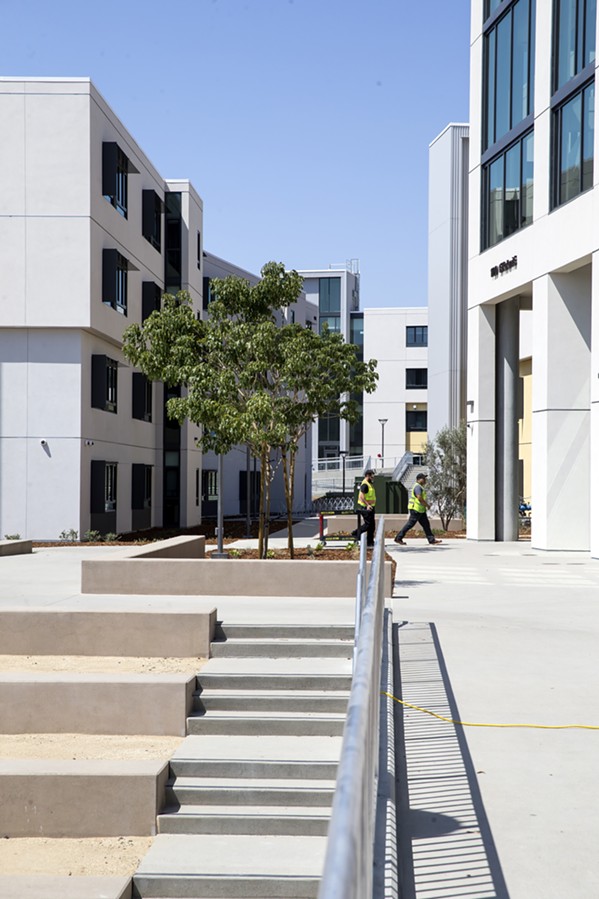LIVING CULTURE Each building in the new residential community at Cal Poly is named after a local place and features cultural murals and elements of the yak titu titu yak tihini tribe. - PHOTO BY JAYSON MELLOM