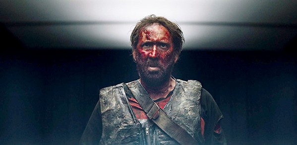 BLOOD EVERYWHERE Nicolas Cage stars in Mandy (2018), a color-filled, '80s-inspired sci-fi thriller, that's a must-see for anyone who's bored of the usual. - PHOTO COURTESY OF SPECTREVISION