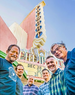 THE A-TEAM (Left to right) Bruce Howard, Taylor Stevens, Dan Sheehan Thomas Cussins, JG King, and Bill Gaines have joined forces to make the Fremont Theater into a world-class concert venue. - PHOTOS BY JAYSON MELLOM