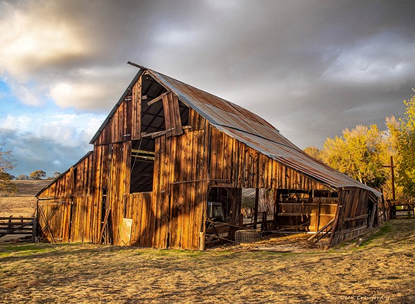 OUT IN THE STICKS Artist Dean Crawford shot the photo The Barn out in a spot called Hog Canyon, just Northeast of Paso Robles. - PHOTO BY DEAN CRAWFORD