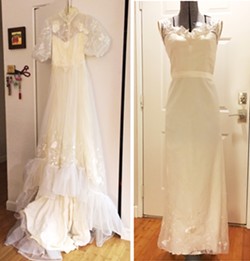 RENEWED SENTIMENT Teresa Leigh transformed a mother-of-the-bride's outdated gown into a chic masterpiece. - PHOTOS COURTESY OF T.LEIGH COUTURE
