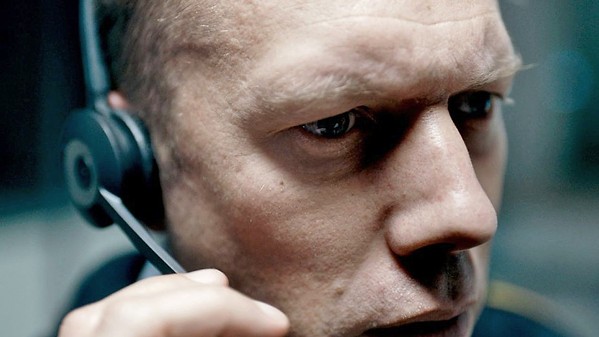 THE PHONE CALL In Denmark's official entry into this year's Academy Awards, The Guilty, police officer Asger Holm (Jakob Cedergren) on dispatch duty tries to find a kidnapped woman using only his telephone. - PHOTO COURTESY OF NORDISK FILM