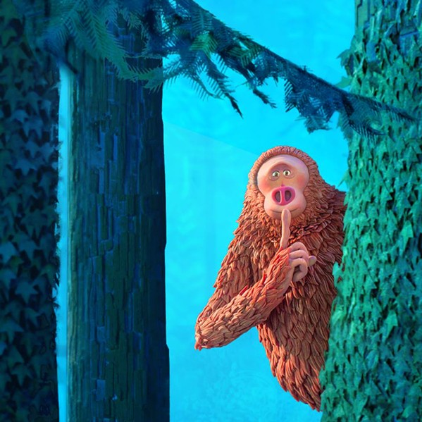 PEEKABOO Zach Galifianakis voices Mr. Link, a mythical creature that two explorers search for, in Missing Link. - PHOTO COURTESY OF LAIKA ENTERTAINMENT