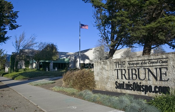 END OF AN ERA The Tribune, SLO County's daily newspaper, is moving to new offices at 735 Tank Farm Road. April 11 marked its last day in a building on South Higuera Street (pictured), where the paper has been based since 1993. - PHOTO COURTESY OF THE SAN LUIS OBISPO TRIBUNE